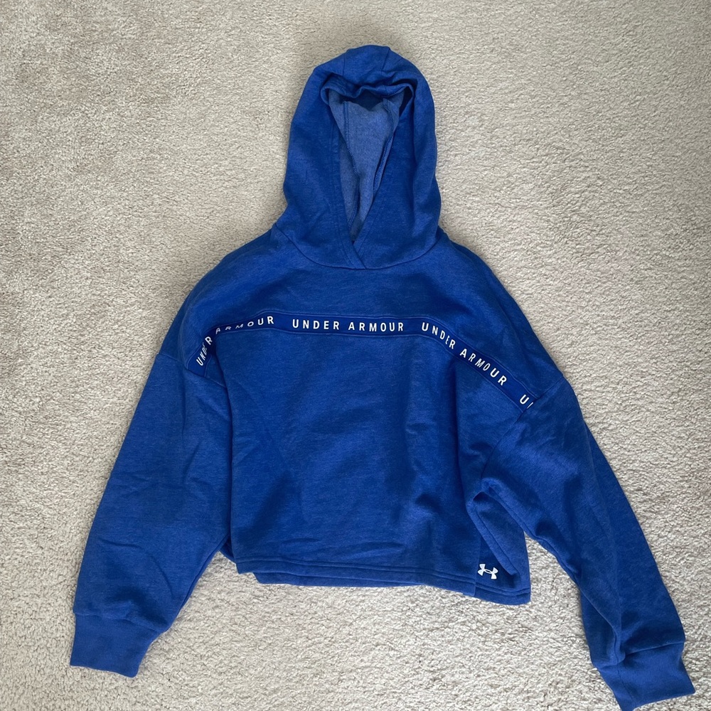Royal Blue Under Armour Crop top sweatshirt